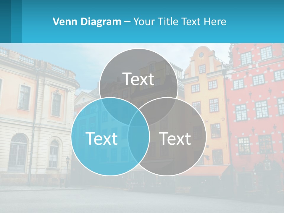 A Group Of Buildings With A Sky Background PowerPoint Template