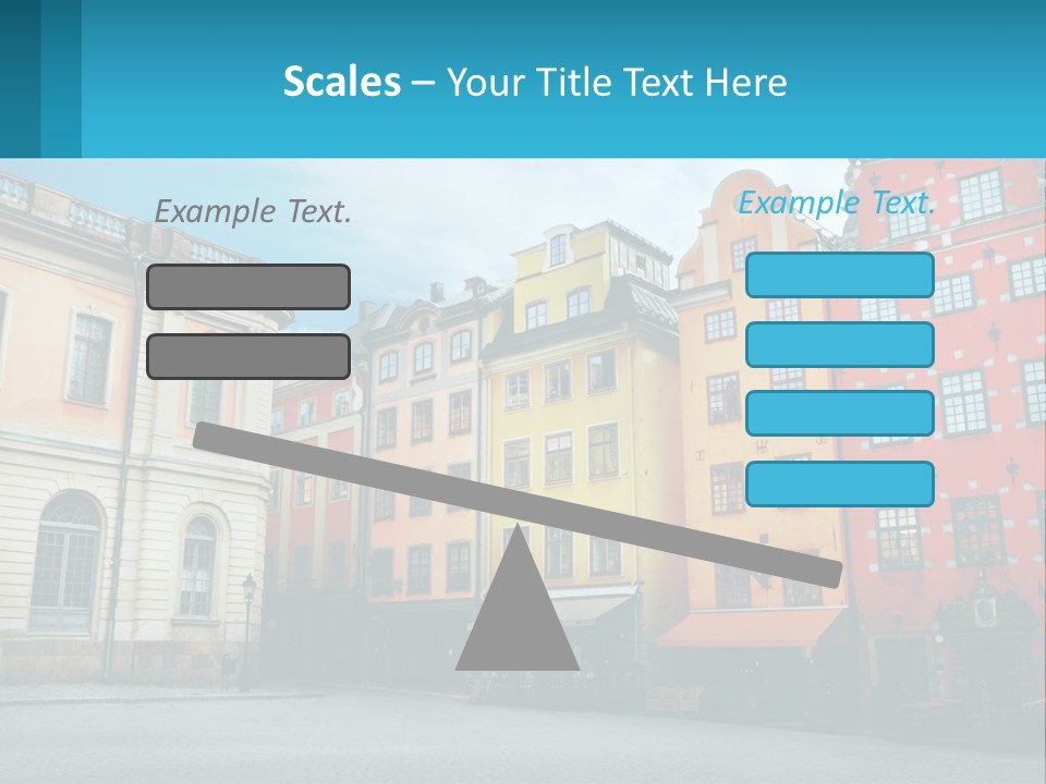 A Group Of Buildings With A Sky Background PowerPoint Template