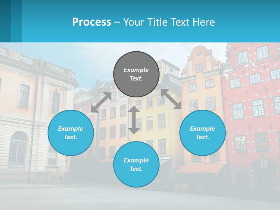 A Group Of Buildings With A Sky Background PowerPoint Template