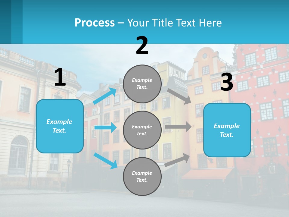A Group Of Buildings With A Sky Background PowerPoint Template