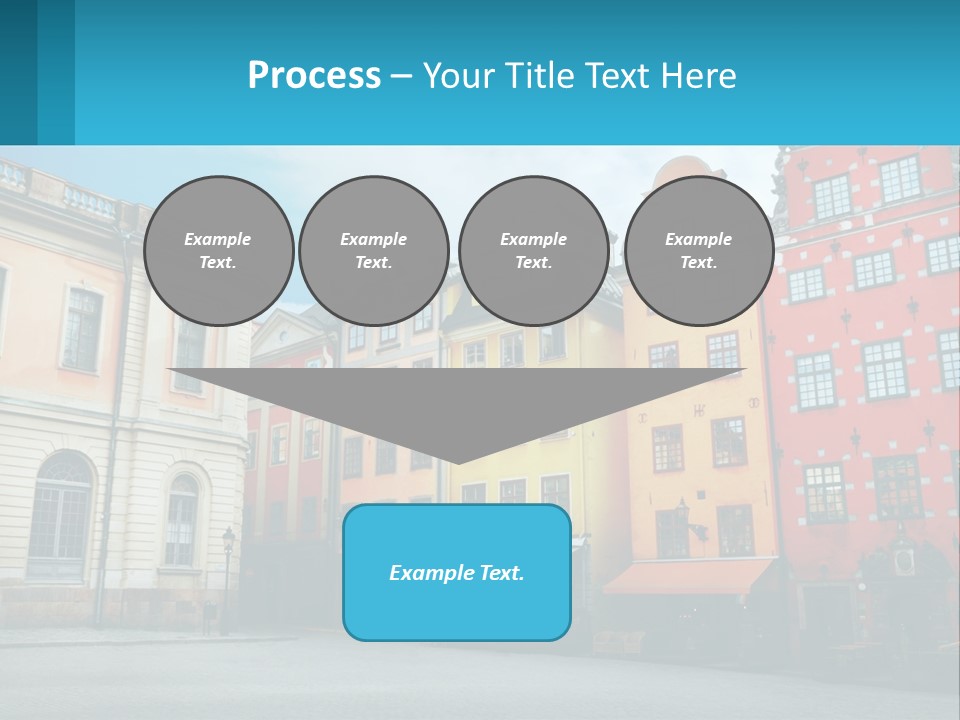 A Group Of Buildings With A Sky Background PowerPoint Template