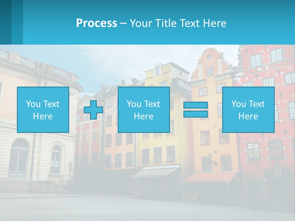 A Group Of Buildings With A Sky Background PowerPoint Template