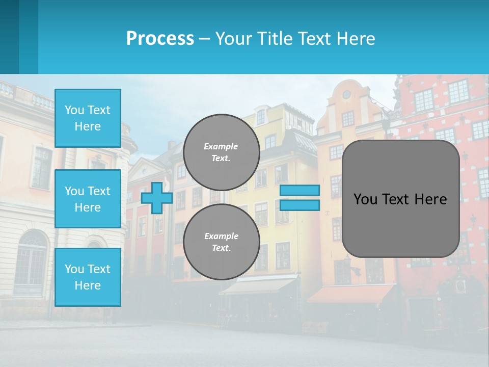 A Group Of Buildings With A Sky Background PowerPoint Template