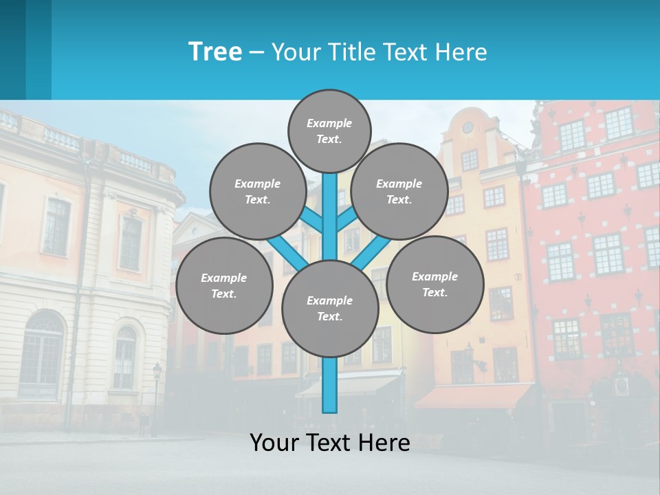 A Group Of Buildings With A Sky Background PowerPoint Template