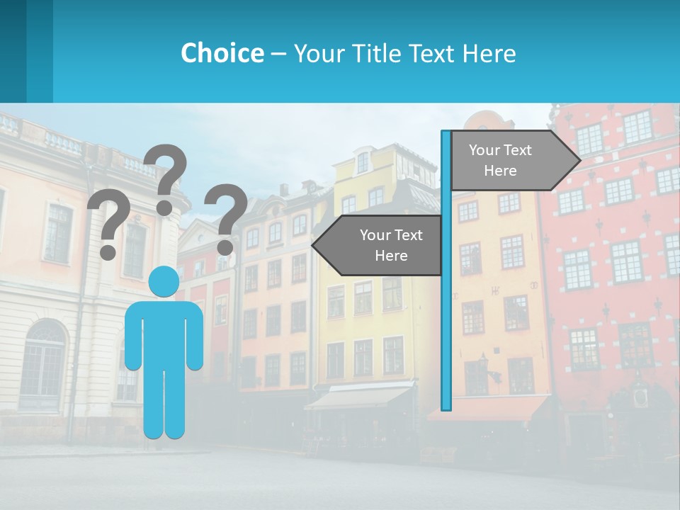 A Group Of Buildings With A Sky Background PowerPoint Template