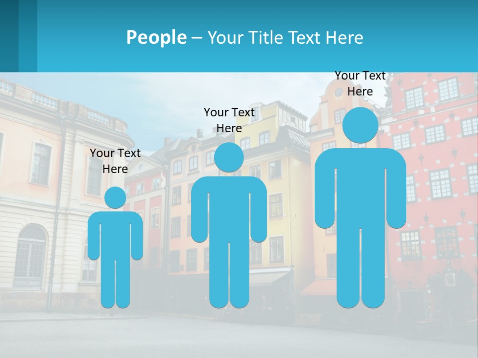 A Group Of Buildings With A Sky Background PowerPoint Template