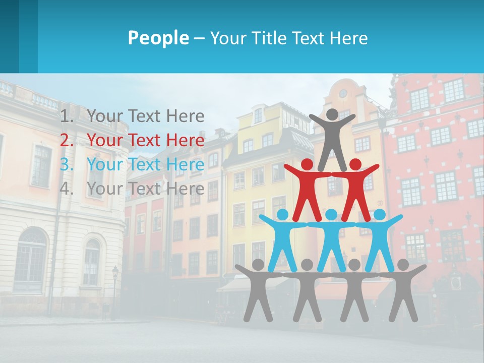 A Group Of Buildings With A Sky Background PowerPoint Template