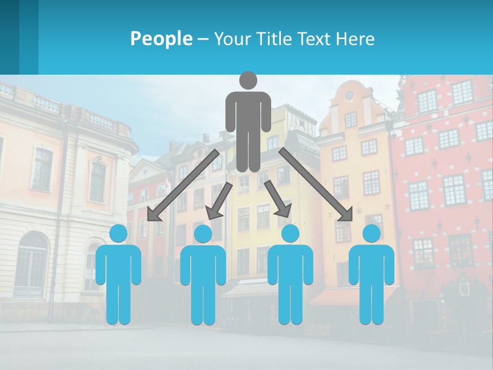 A Group Of Buildings With A Sky Background PowerPoint Template