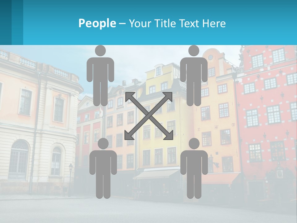 A Group Of Buildings With A Sky Background PowerPoint Template