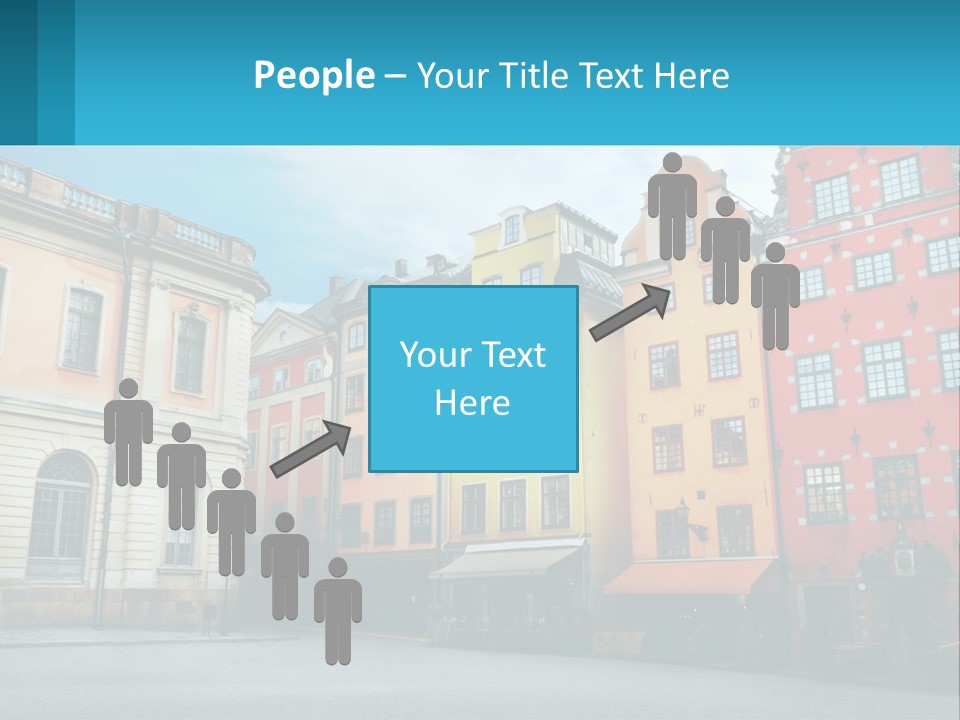 A Group Of Buildings With A Sky Background PowerPoint Template