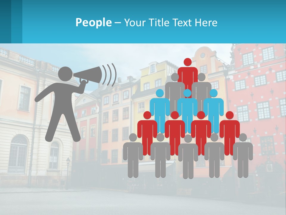 A Group Of Buildings With A Sky Background PowerPoint Template