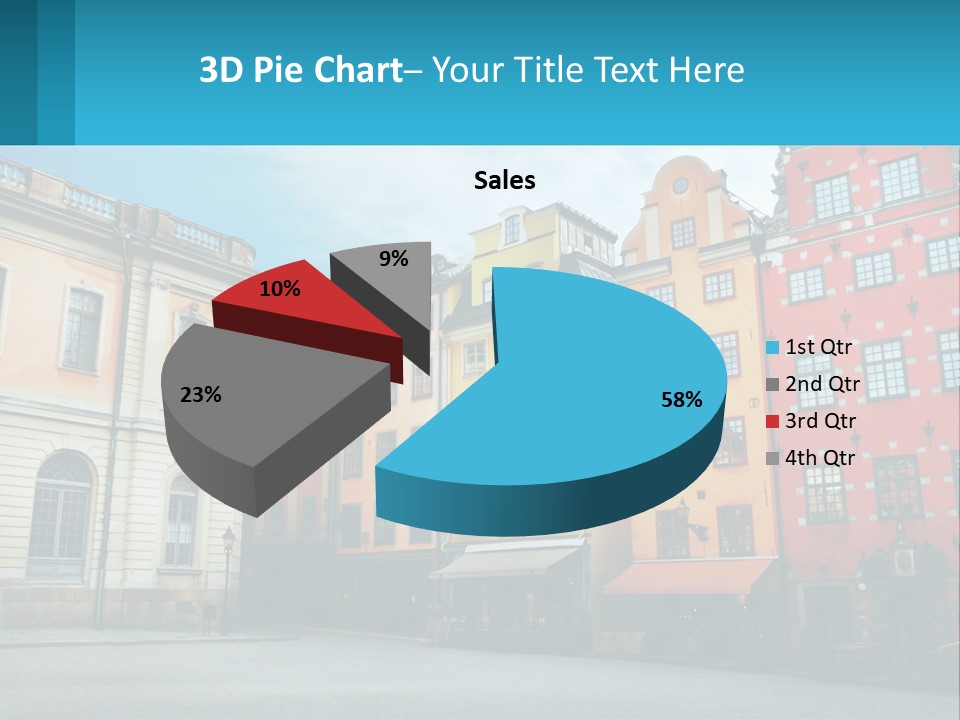 A Group Of Buildings With A Sky Background PowerPoint Template