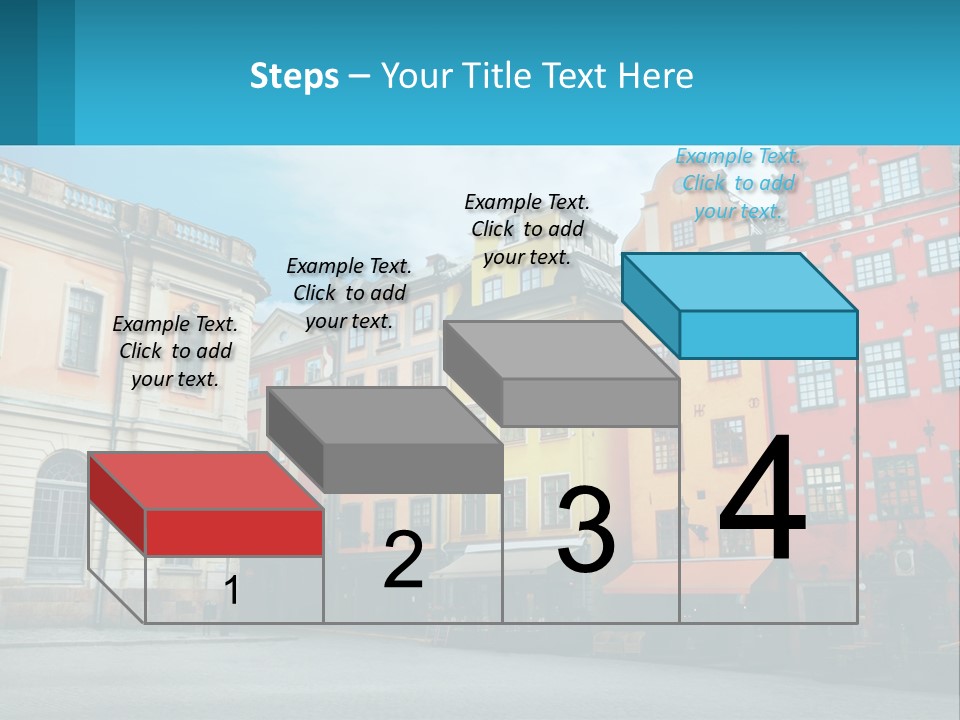 A Group Of Buildings With A Sky Background PowerPoint Template