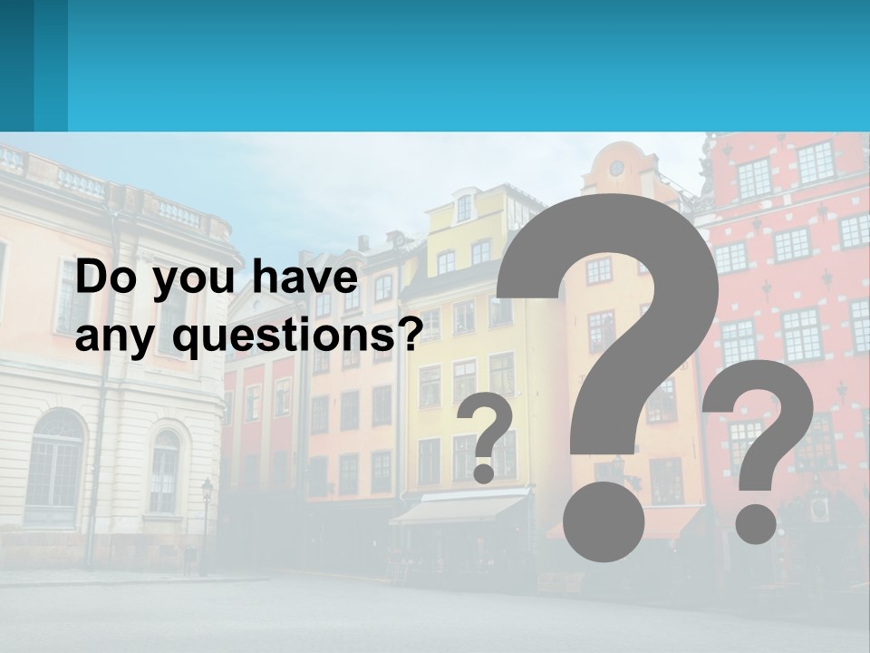 A Group Of Buildings With A Sky Background PowerPoint Template