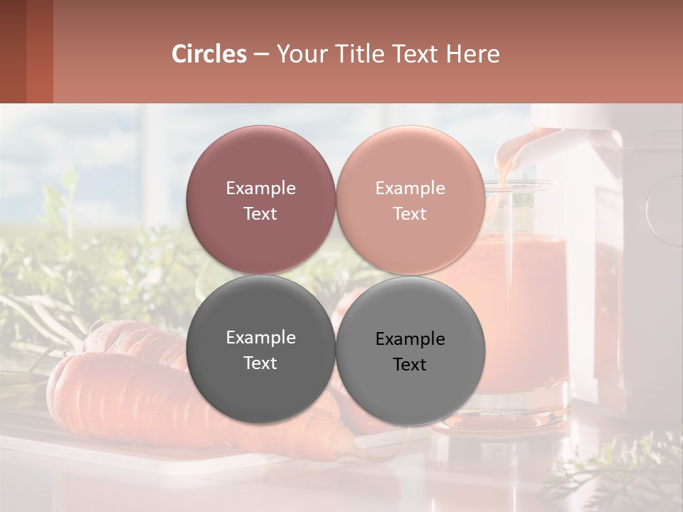 A Glass Of Juice Next To Carrots On A Table PowerPoint Template