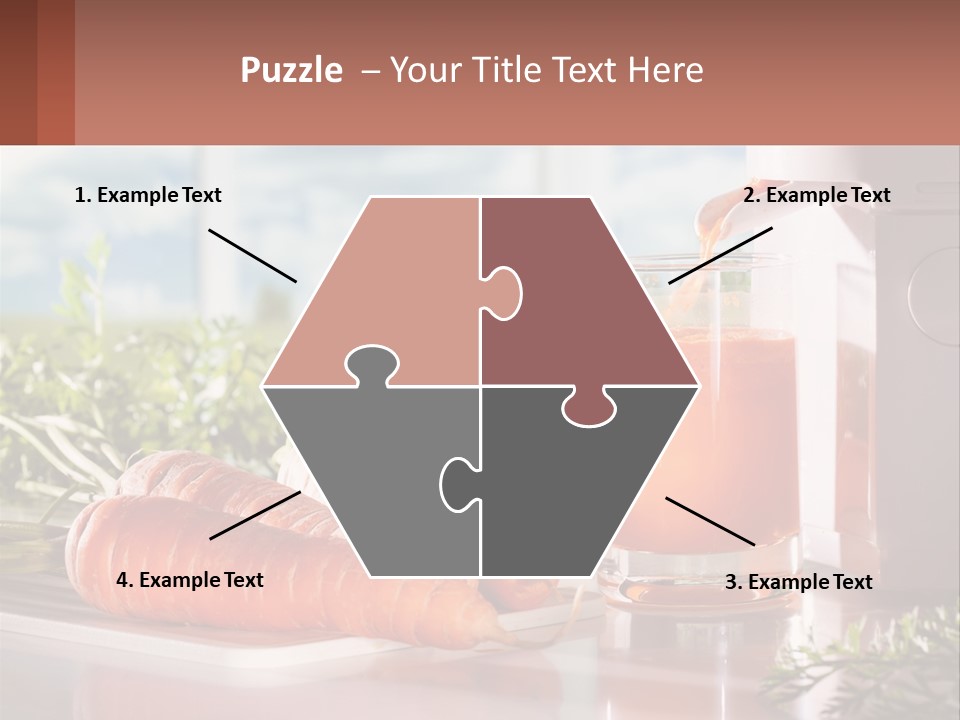 A Glass Of Juice Next To Carrots On A Table PowerPoint Template