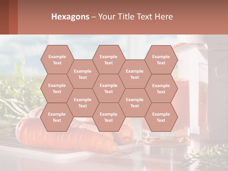 A Glass Of Juice Next To Carrots On A Table PowerPoint Template