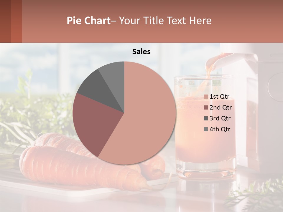 A Glass Of Juice Next To Carrots On A Table PowerPoint Template