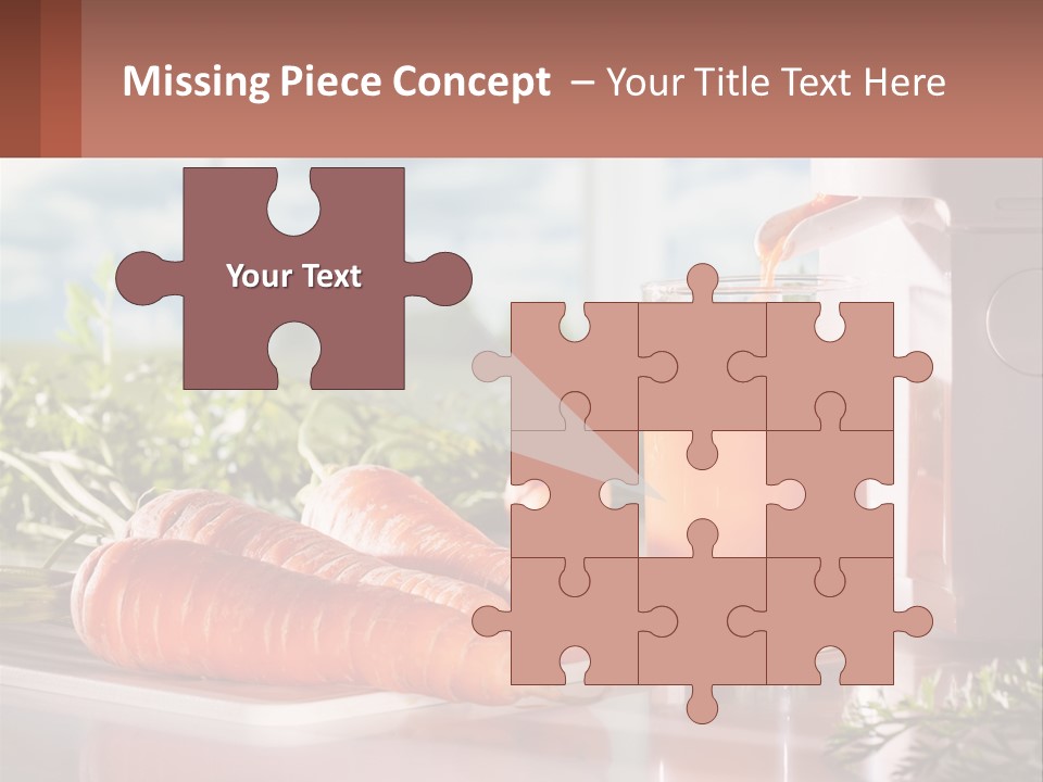 A Glass Of Juice Next To Carrots On A Table PowerPoint Template