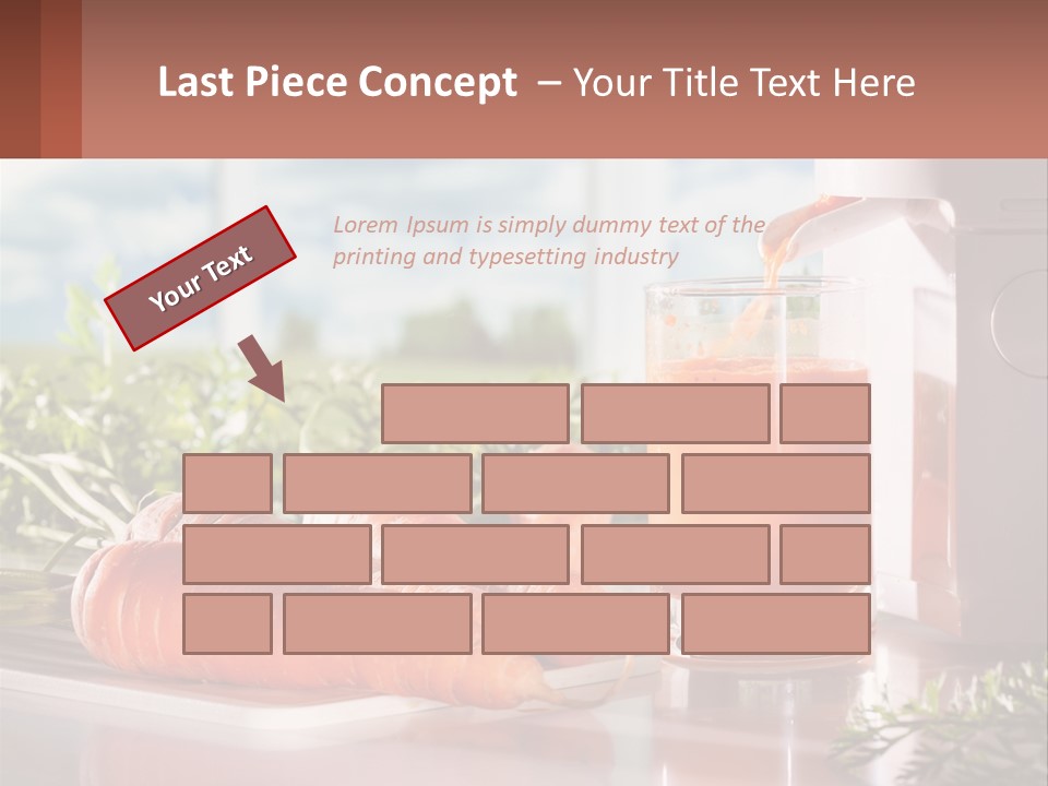 A Glass Of Juice Next To Carrots On A Table PowerPoint Template