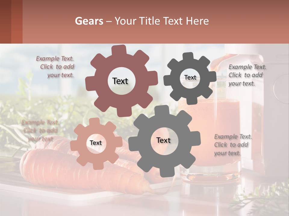 A Glass Of Juice Next To Carrots On A Table PowerPoint Template