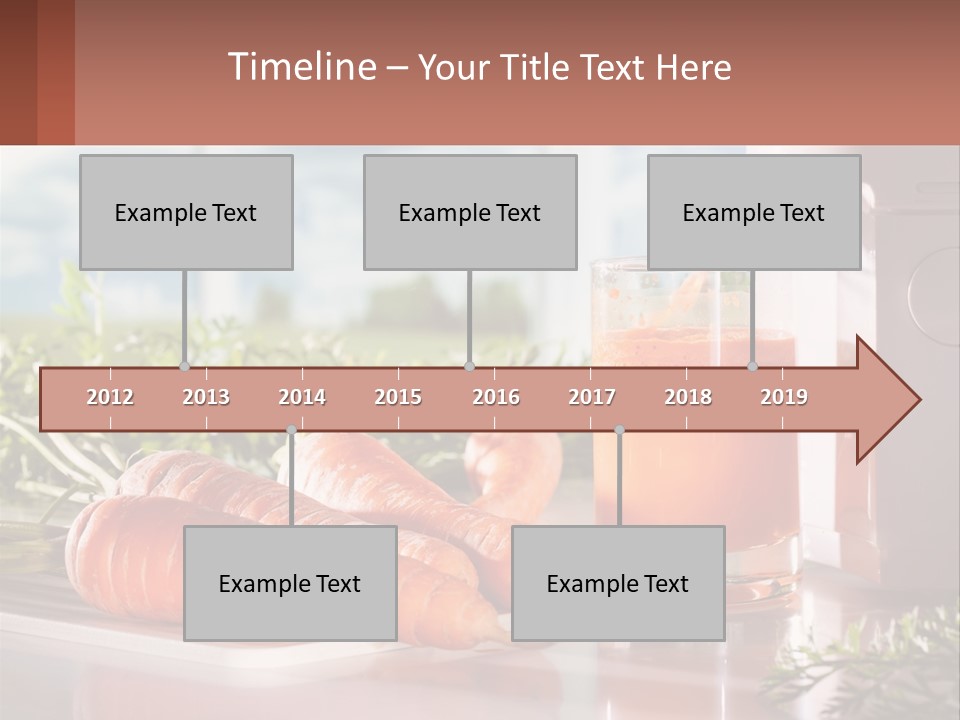 A Glass Of Juice Next To Carrots On A Table PowerPoint Template