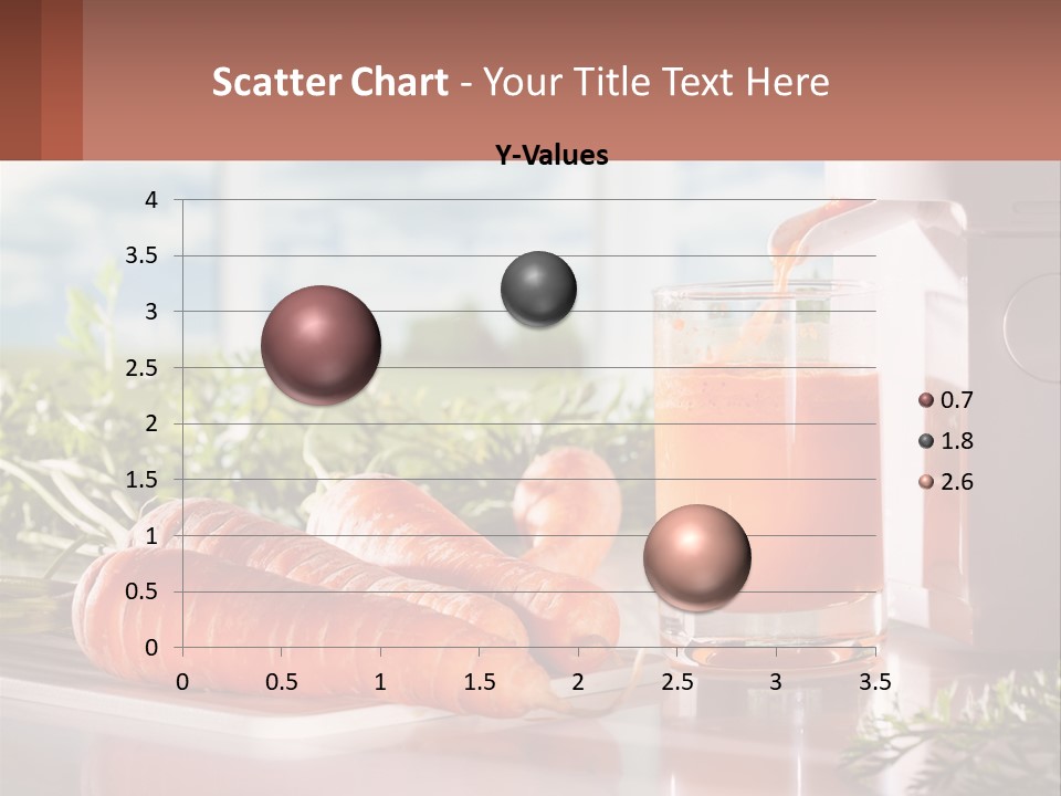 A Glass Of Juice Next To Carrots On A Table PowerPoint Template