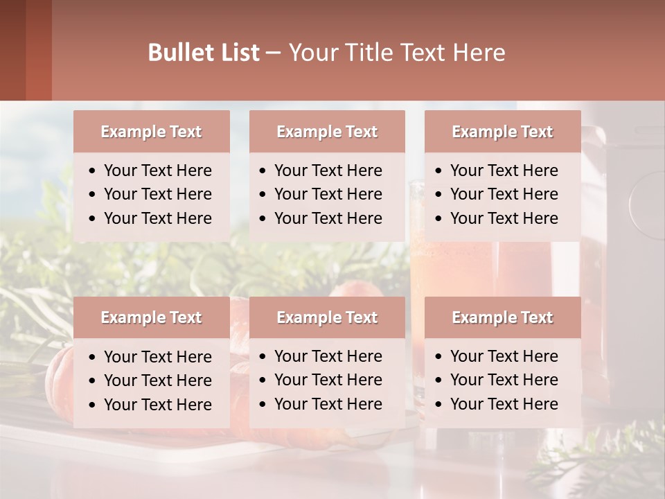 A Glass Of Juice Next To Carrots On A Table PowerPoint Template