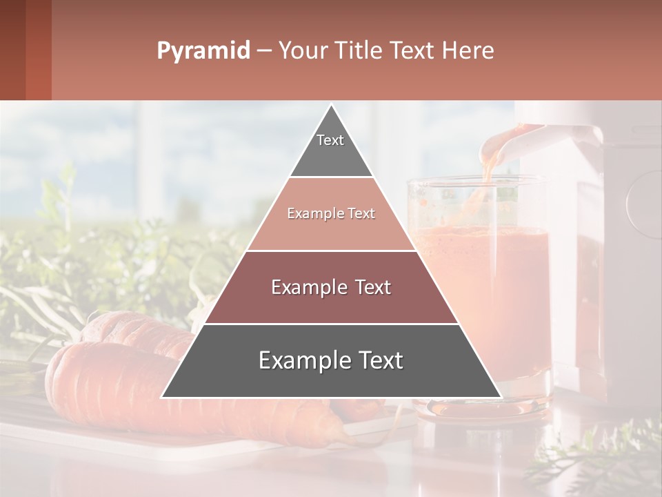 A Glass Of Juice Next To Carrots On A Table PowerPoint Template
