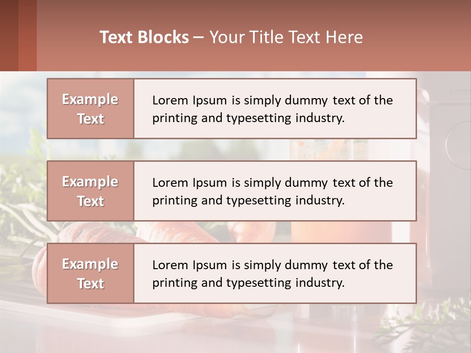 A Glass Of Juice Next To Carrots On A Table PowerPoint Template
