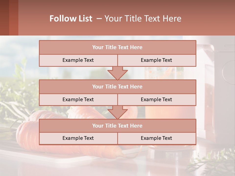 A Glass Of Juice Next To Carrots On A Table PowerPoint Template