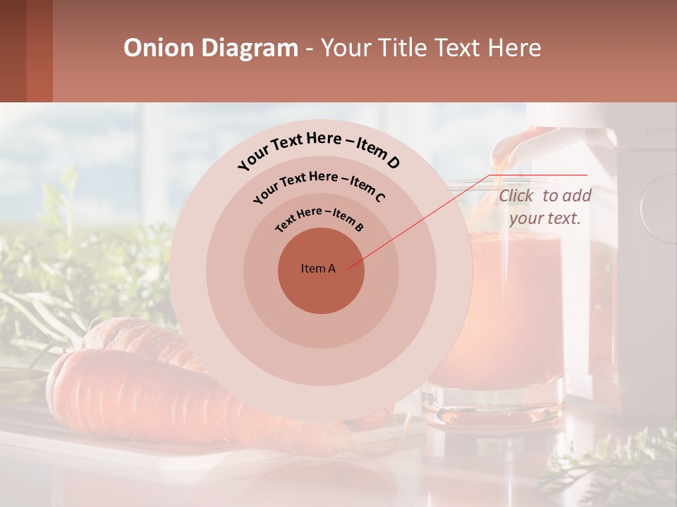 A Glass Of Juice Next To Carrots On A Table PowerPoint Template