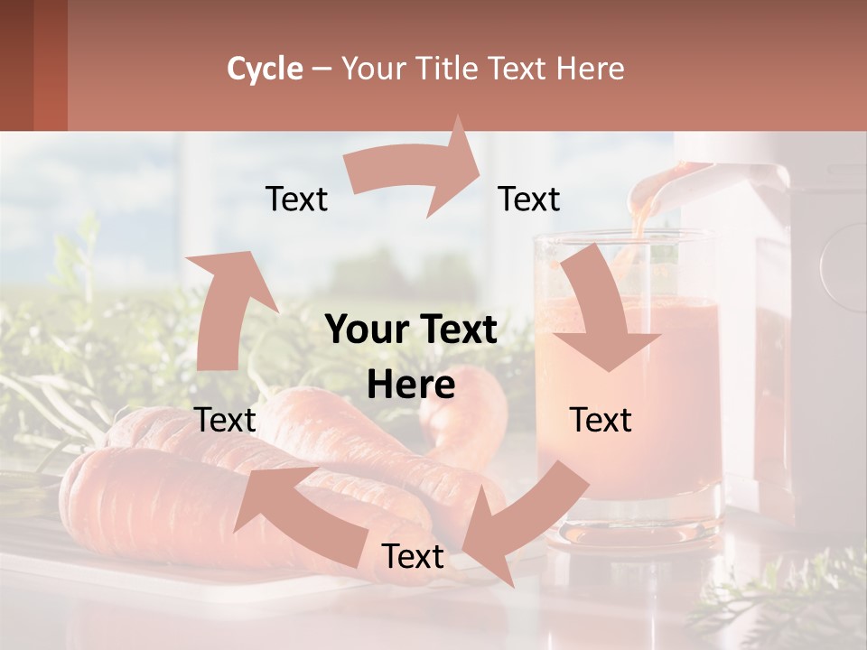 A Glass Of Juice Next To Carrots On A Table PowerPoint Template