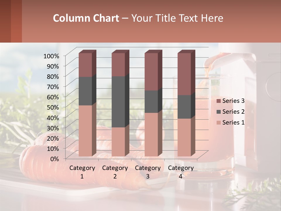 A Glass Of Juice Next To Carrots On A Table PowerPoint Template