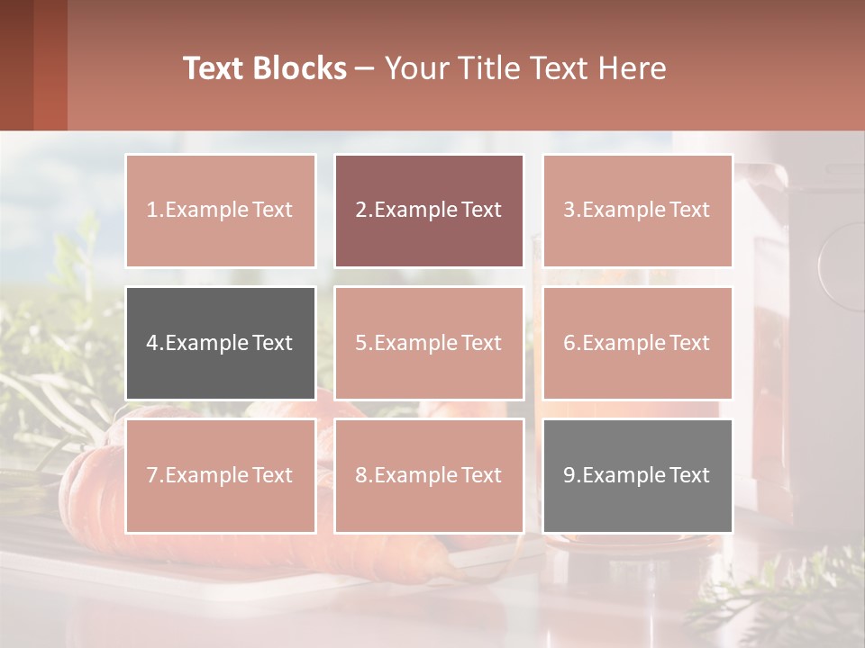 A Glass Of Juice Next To Carrots On A Table PowerPoint Template