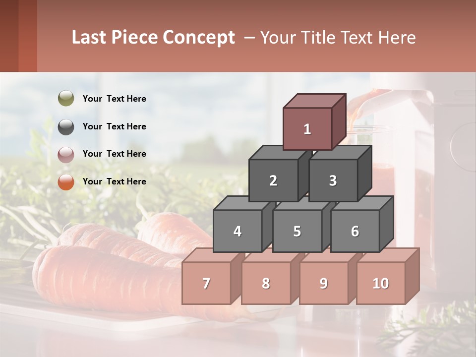 A Glass Of Juice Next To Carrots On A Table PowerPoint Template