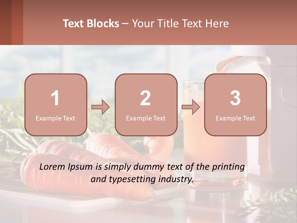 A Glass Of Juice Next To Carrots On A Table PowerPoint Template