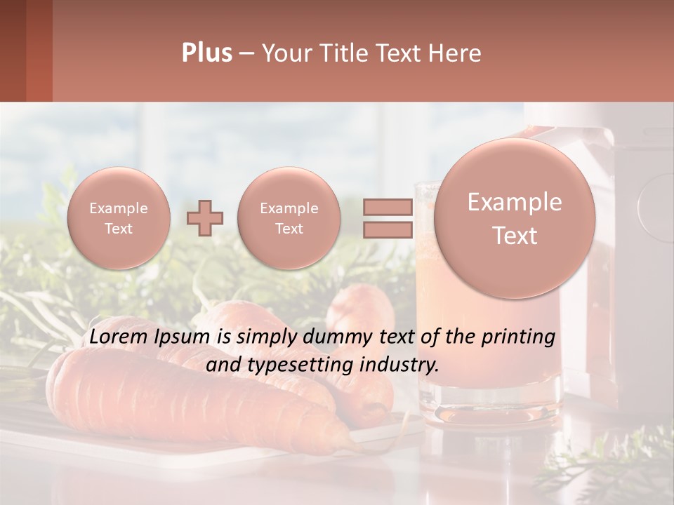 A Glass Of Juice Next To Carrots On A Table PowerPoint Template