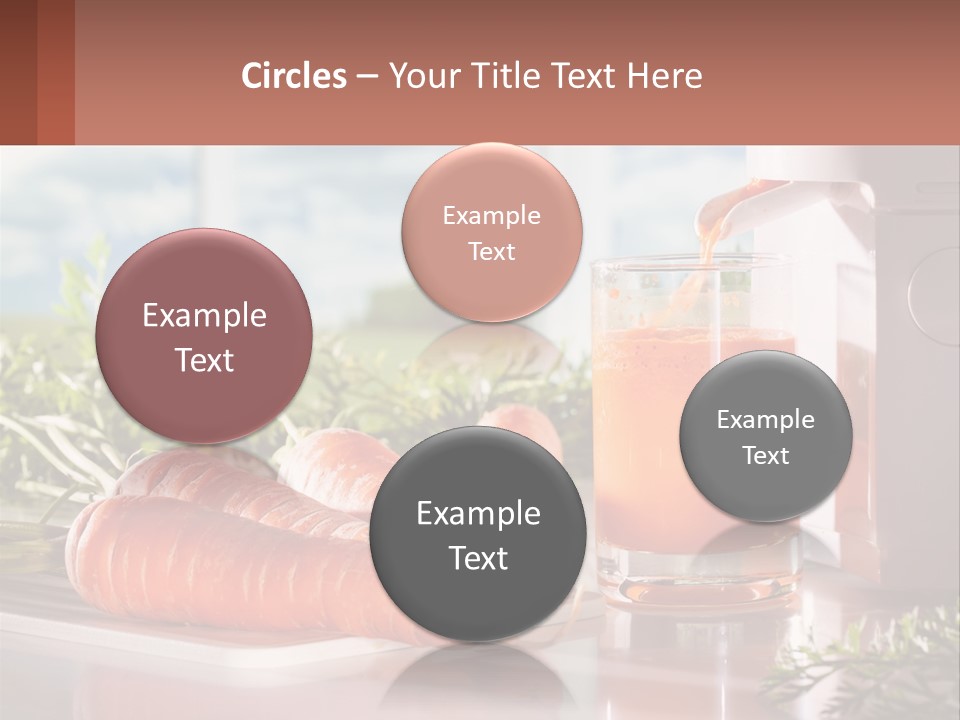 A Glass Of Juice Next To Carrots On A Table PowerPoint Template
