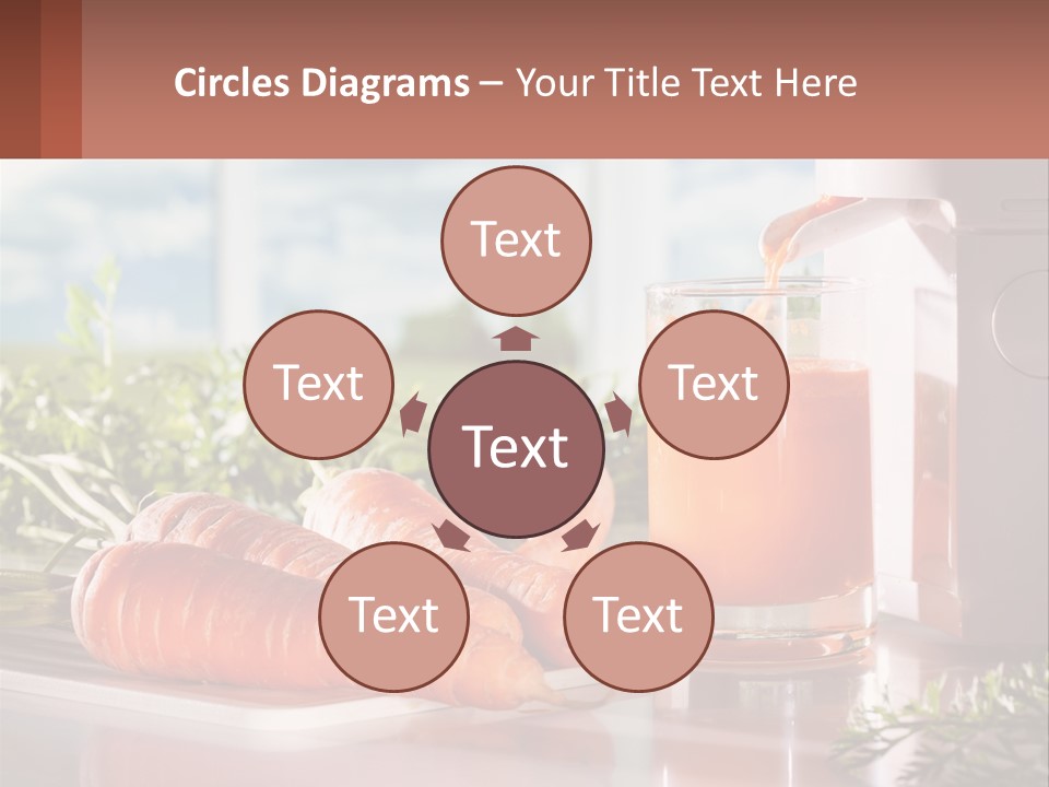 A Glass Of Juice Next To Carrots On A Table PowerPoint Template