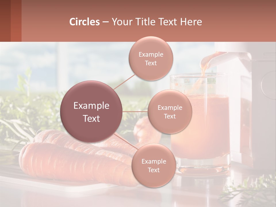 A Glass Of Juice Next To Carrots On A Table PowerPoint Template