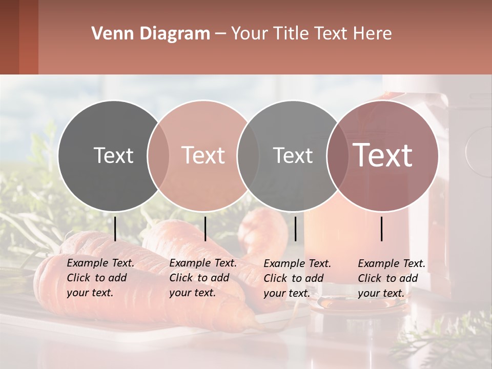 A Glass Of Juice Next To Carrots On A Table PowerPoint Template