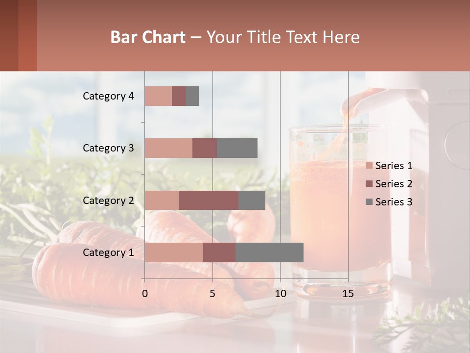 A Glass Of Juice Next To Carrots On A Table PowerPoint Template