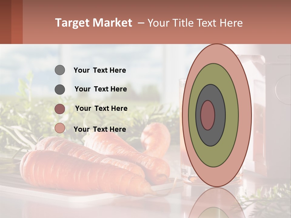 A Glass Of Juice Next To Carrots On A Table PowerPoint Template