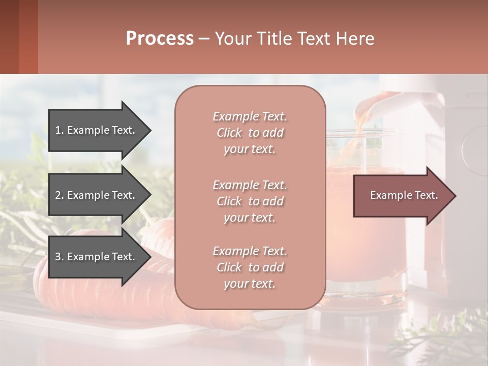 A Glass Of Juice Next To Carrots On A Table PowerPoint Template