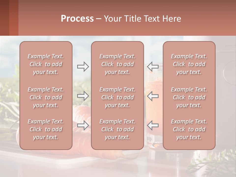A Glass Of Juice Next To Carrots On A Table PowerPoint Template