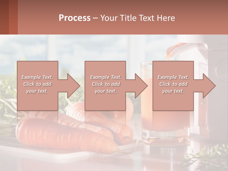 A Glass Of Juice Next To Carrots On A Table PowerPoint Template