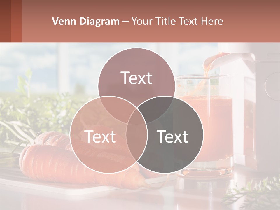 A Glass Of Juice Next To Carrots On A Table PowerPoint Template