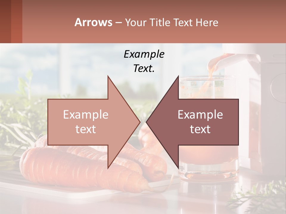 A Glass Of Juice Next To Carrots On A Table PowerPoint Template