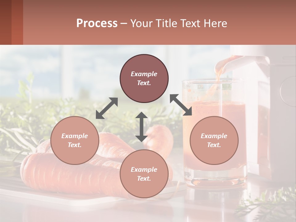 A Glass Of Juice Next To Carrots On A Table PowerPoint Template
